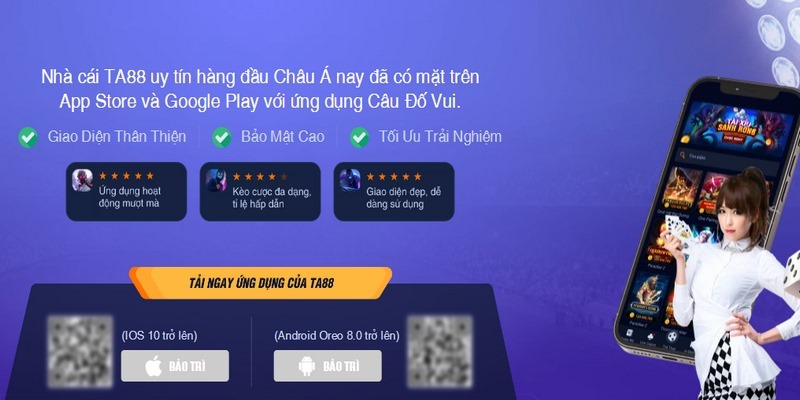 Sân chơi cung cấp ứng dụng trên mọi thiết bị IOS hay Android