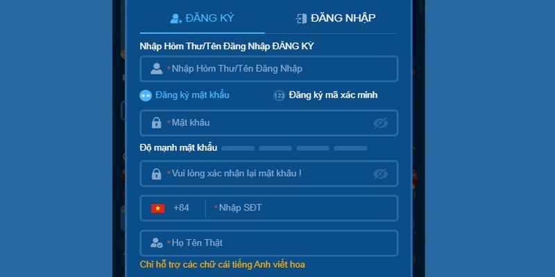 Các thao tác đăng ký 58WIN vô cùng dễ dàng và nhanh chóng