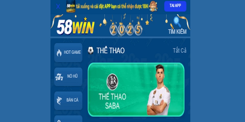 SABA Thể Thao kết hợp cùng 58WIN mang đến trải nghiệm đỉnh cao cao bet thủ
